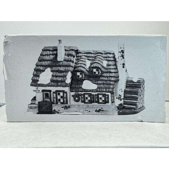 Vtg Department 56 Dickens Village Christmas Carol Cottage Porcelain Lighted 1996 - Picture 15 of 16